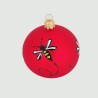 Vánoční ozdoba - koule červená se včelou